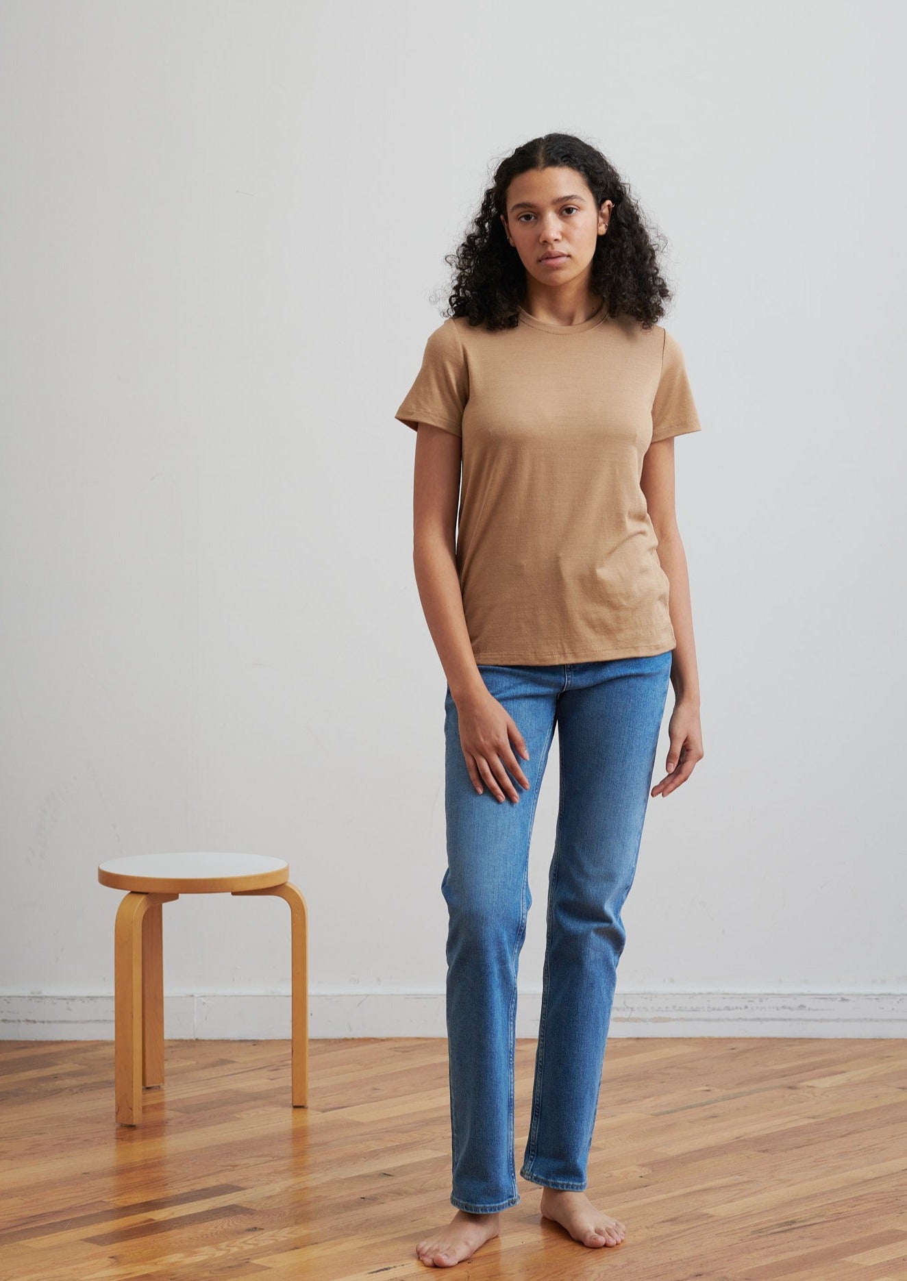 A wardrobe essential, this classic t-shirt in ethical wool is soft and lightweight and designed to wear all seasons.