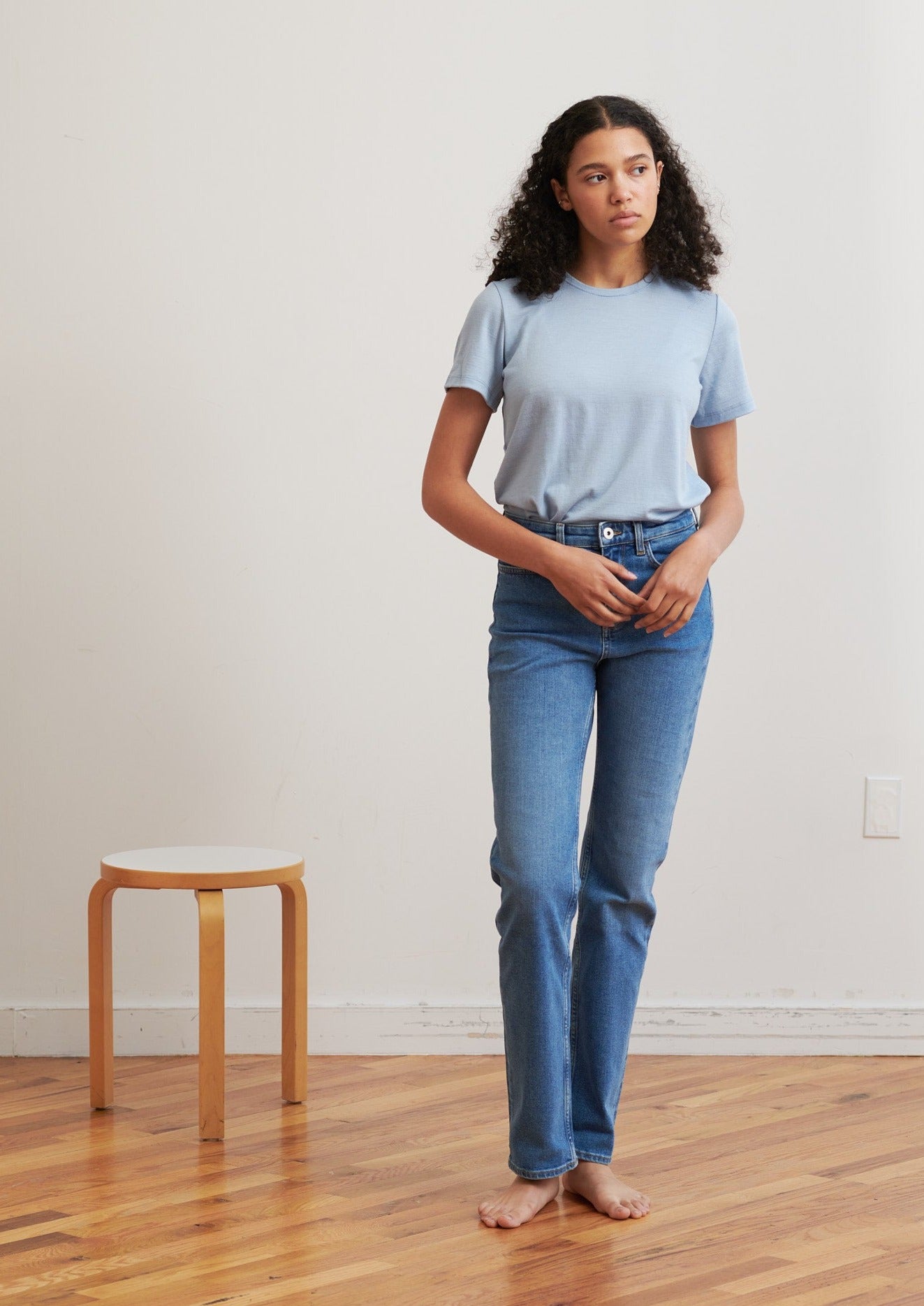 Our classic t-shirt made in New Zealand from ethical wool is soft and breathable and designed to wear all seasons.