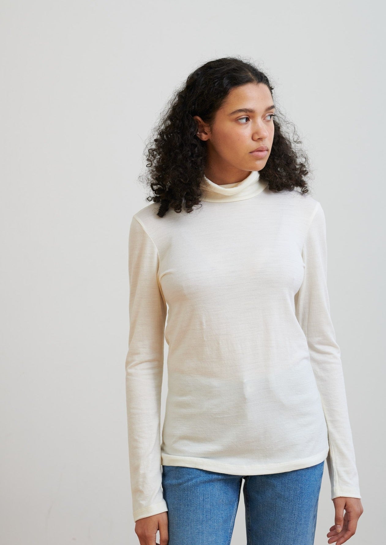 Sustainable Luxury: Ivory Merino Turtleneck | ONLY ESSENTIALS